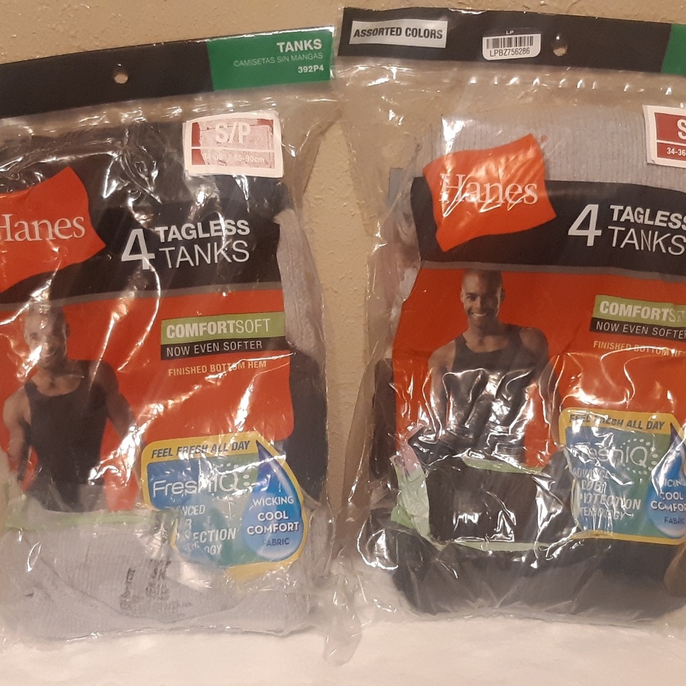 Hanes men's tagless tanks